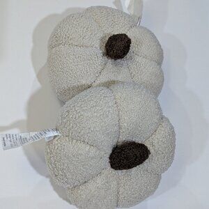 New Lot of 2 Plush Pumpkin Decorations Pillows